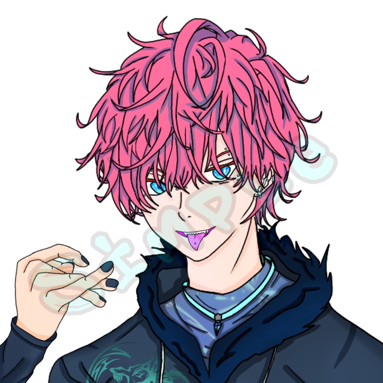 アイコンイラスト第2弾 【髪色差分 全16色】