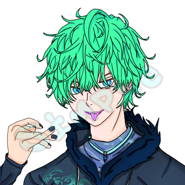 アイコンイラスト第2弾 【髪色差分 全16色】