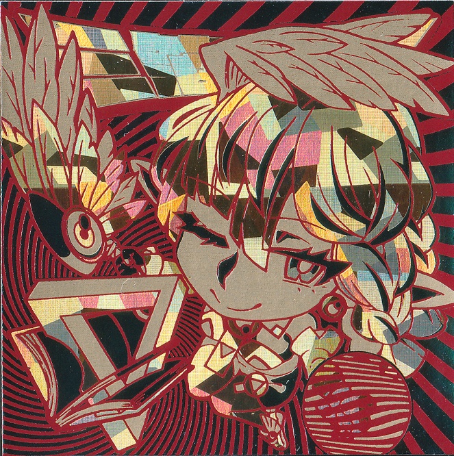 『三箔美神』箔押しRED ver / 自作シール