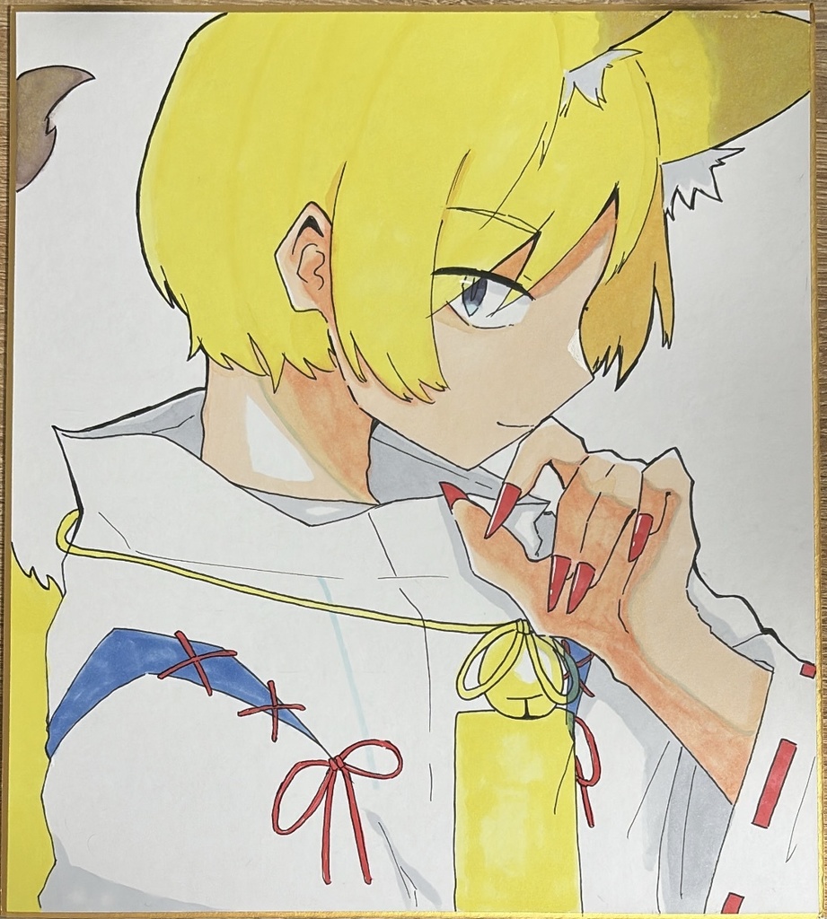 狐シンくん(色紙)