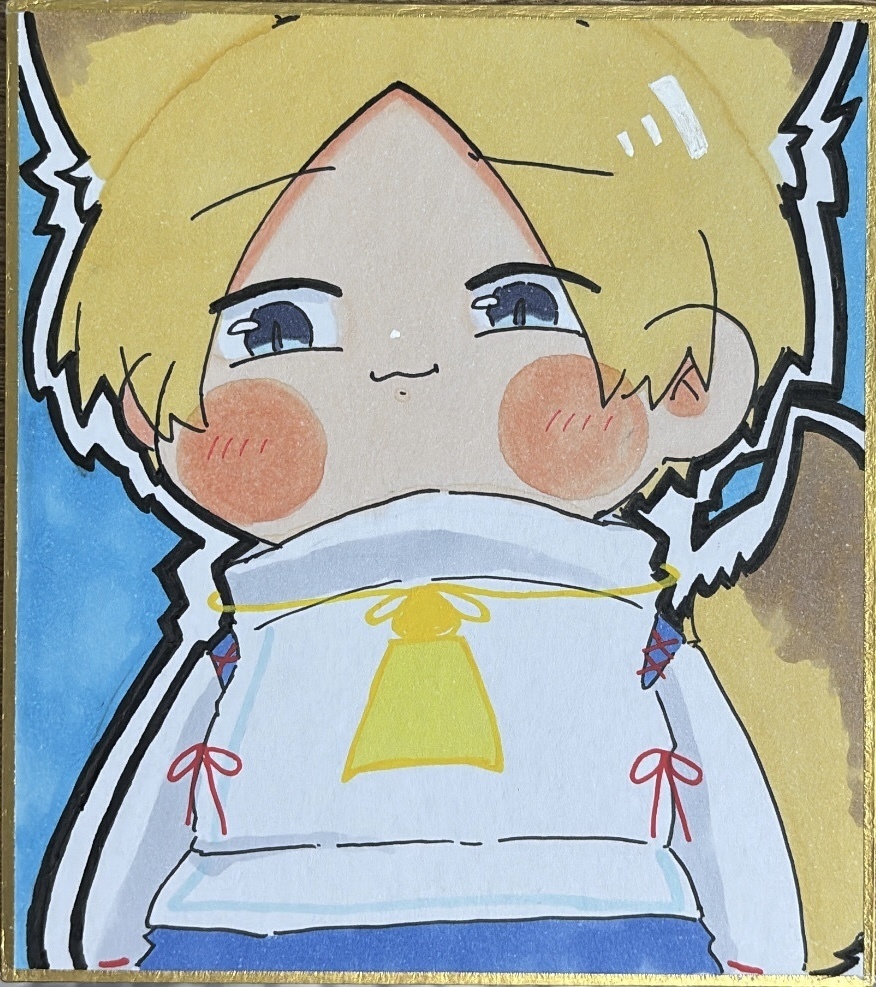 舐め腐ってる狐シンくん(色紙)