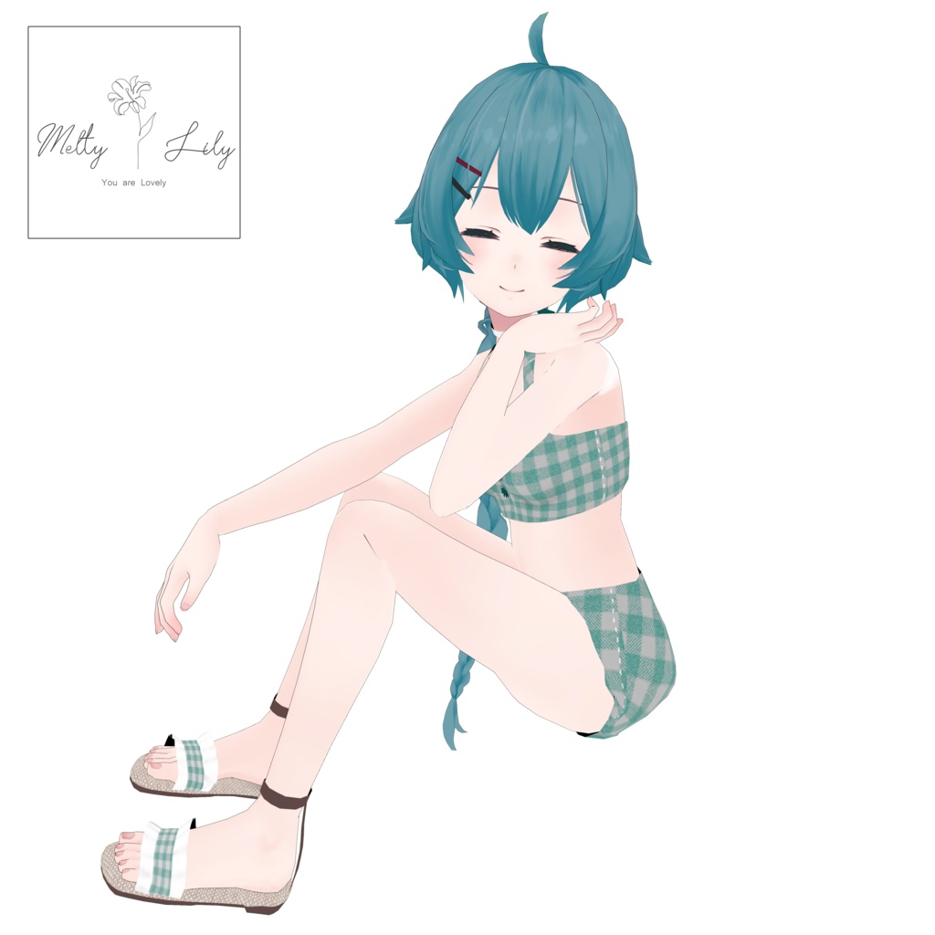 薄荷ちゃん共通素体専用 ギンガムチェック水着