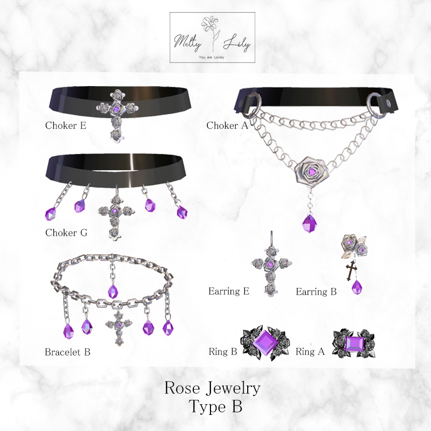 Rose Jewelry Set