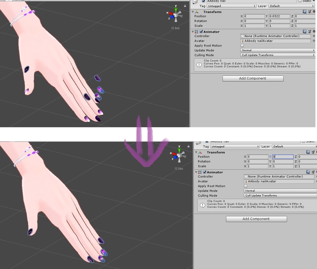 AABody 宙猫ちゃん向けネイルチップ