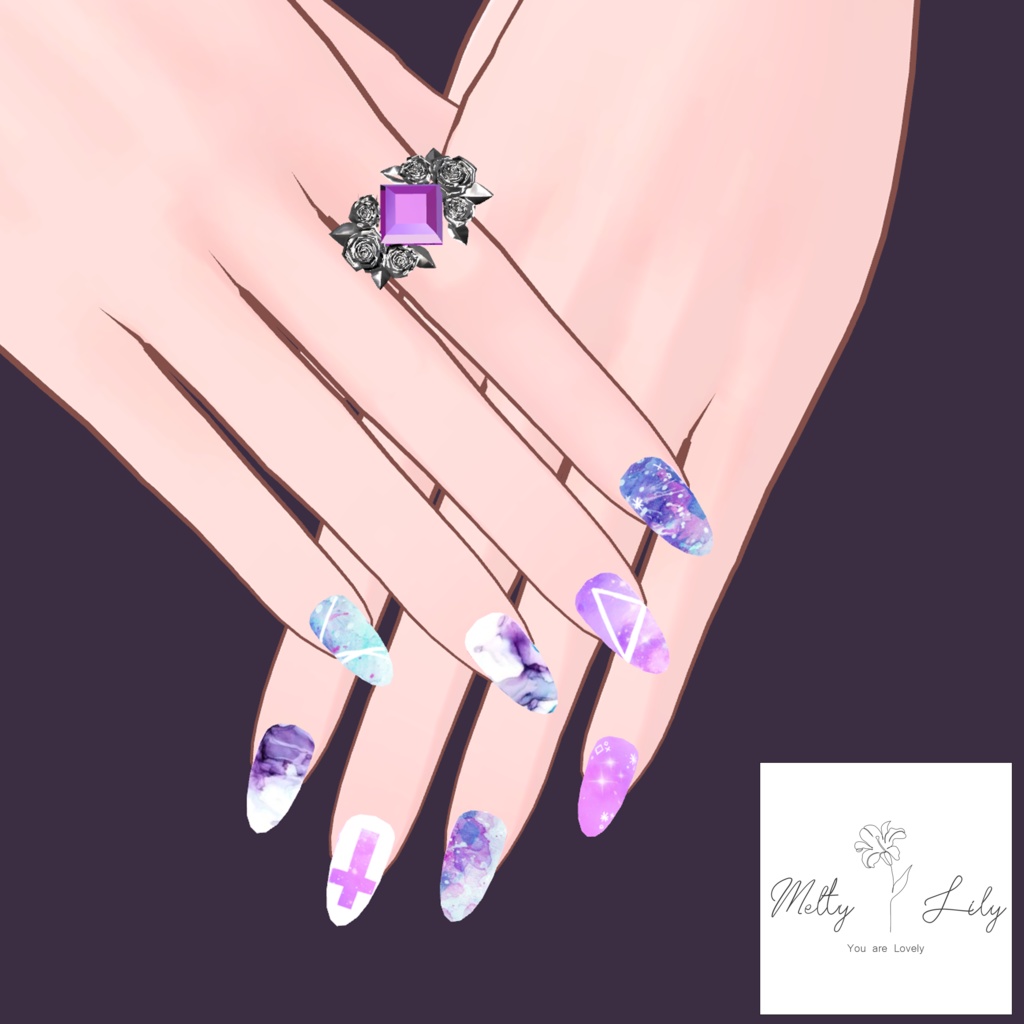 AABody 宙猫ちゃん向けネイルチップ