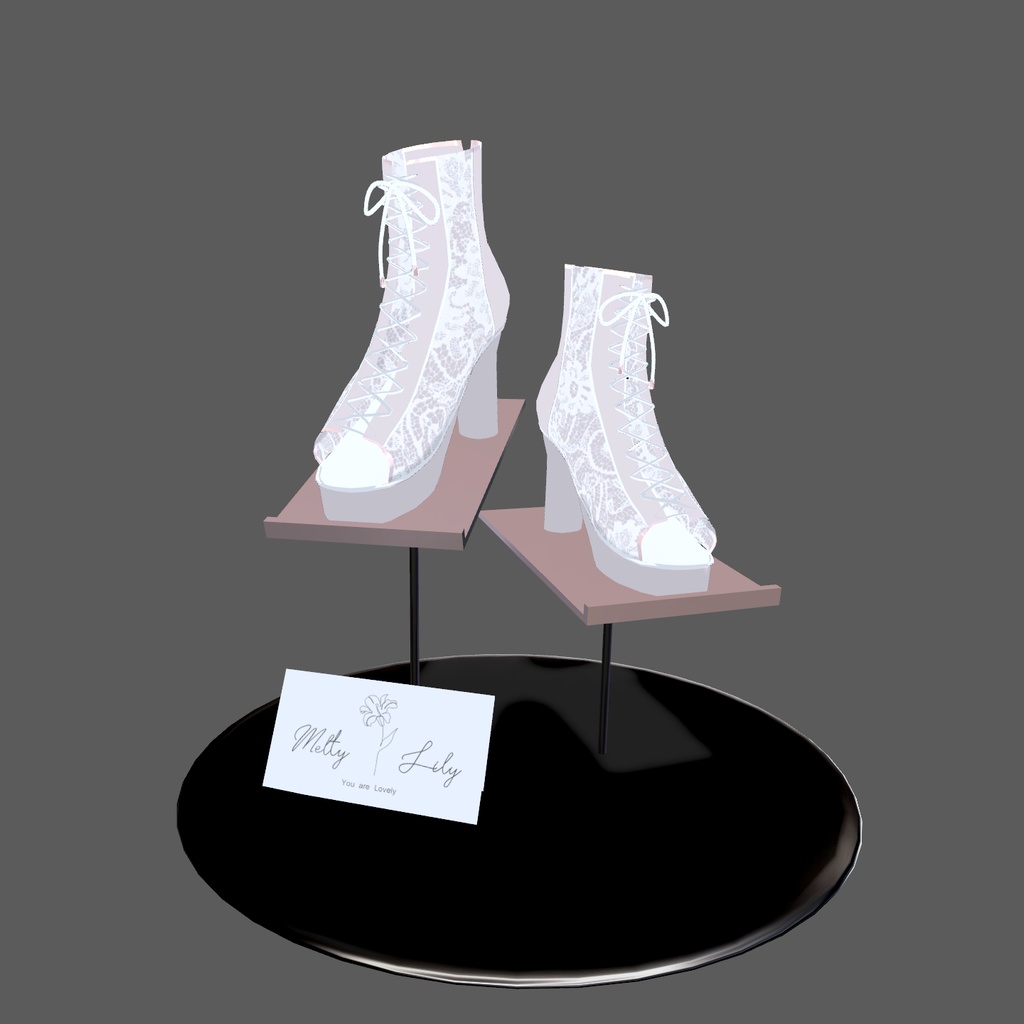 【桔梗】Open toe boots