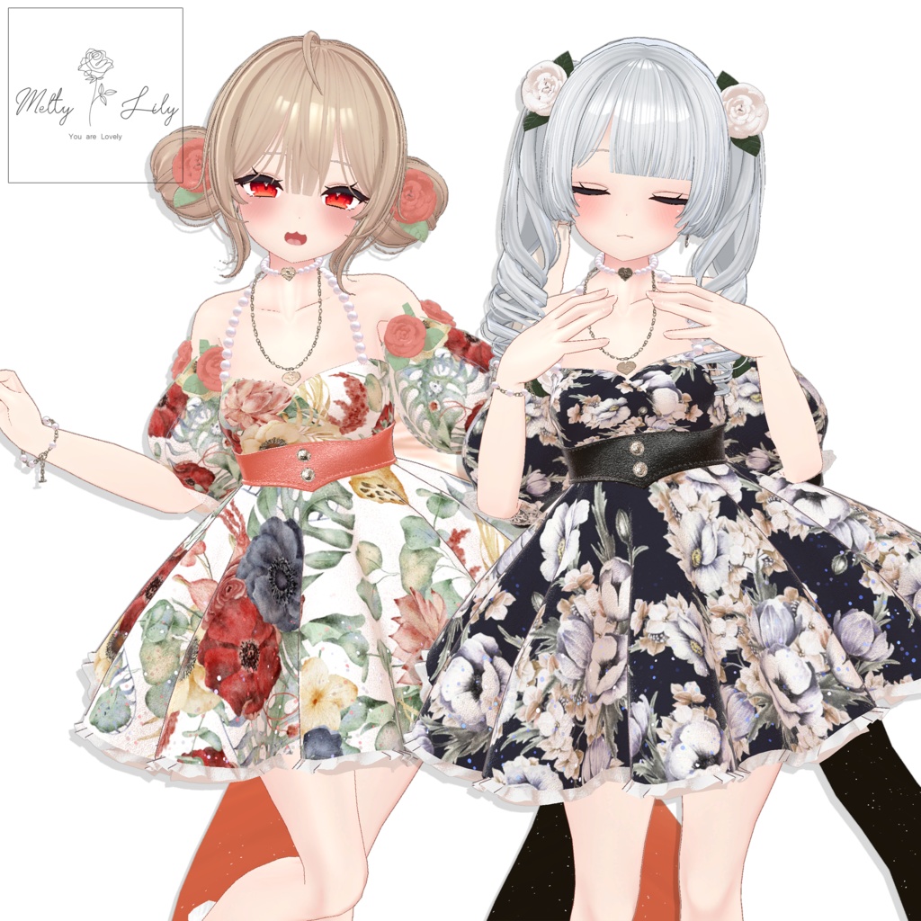 【12アバター対応】Flower Dress