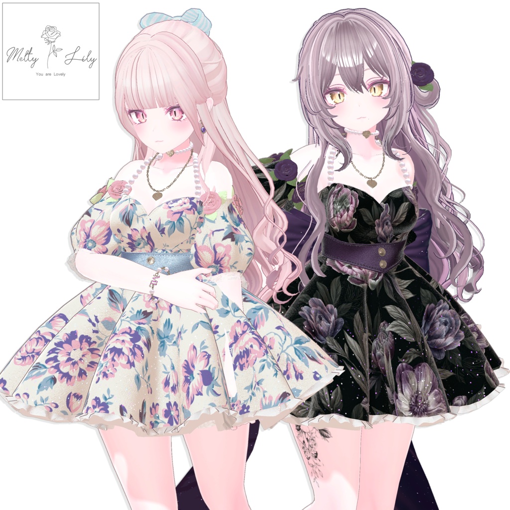 【12アバター対応】Flower Dress