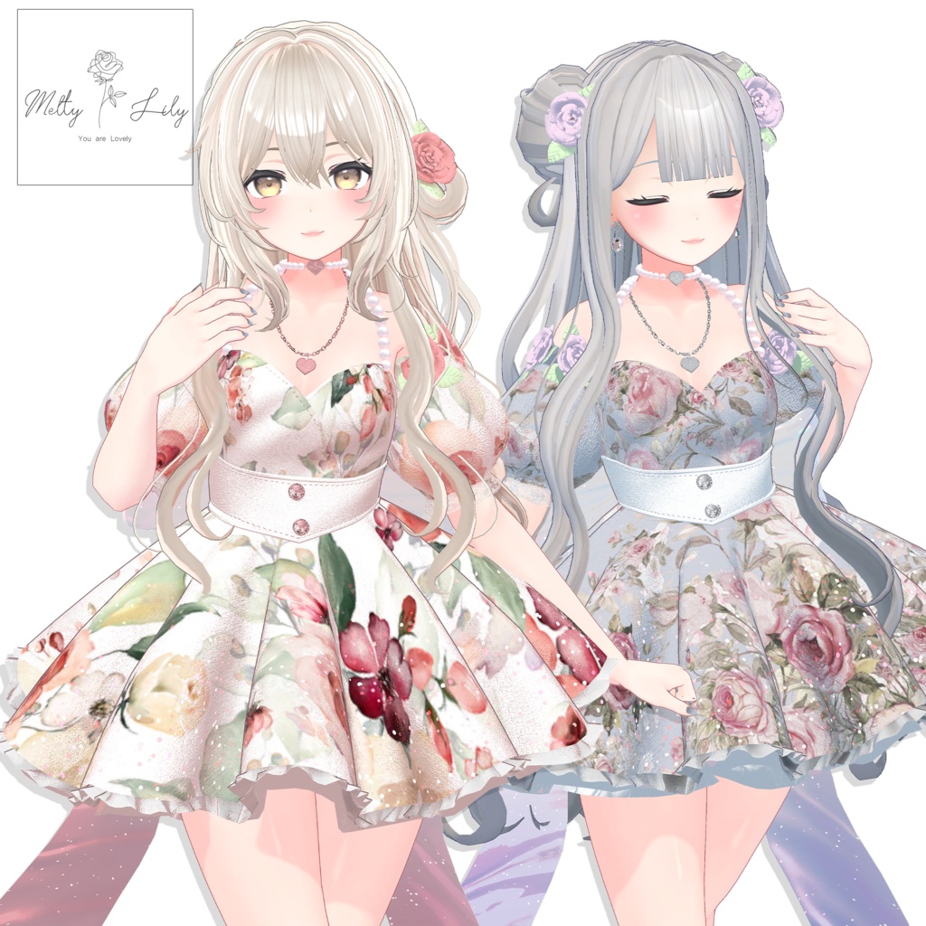 【12アバター対応】Flower Dress