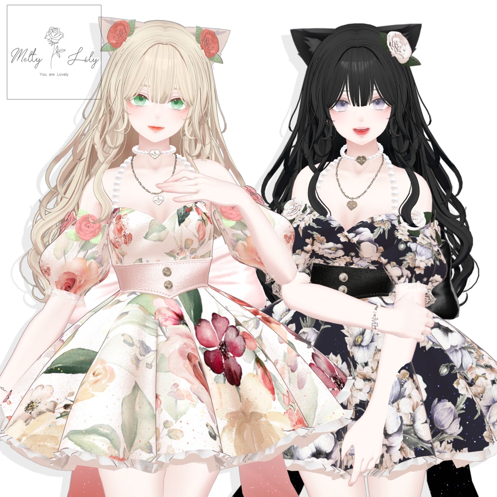 【12アバター対応】Flower Dress