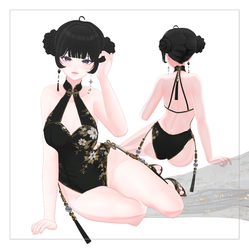 🀄 Chinese Style Swimsuit 🐉 #Melty_Lily