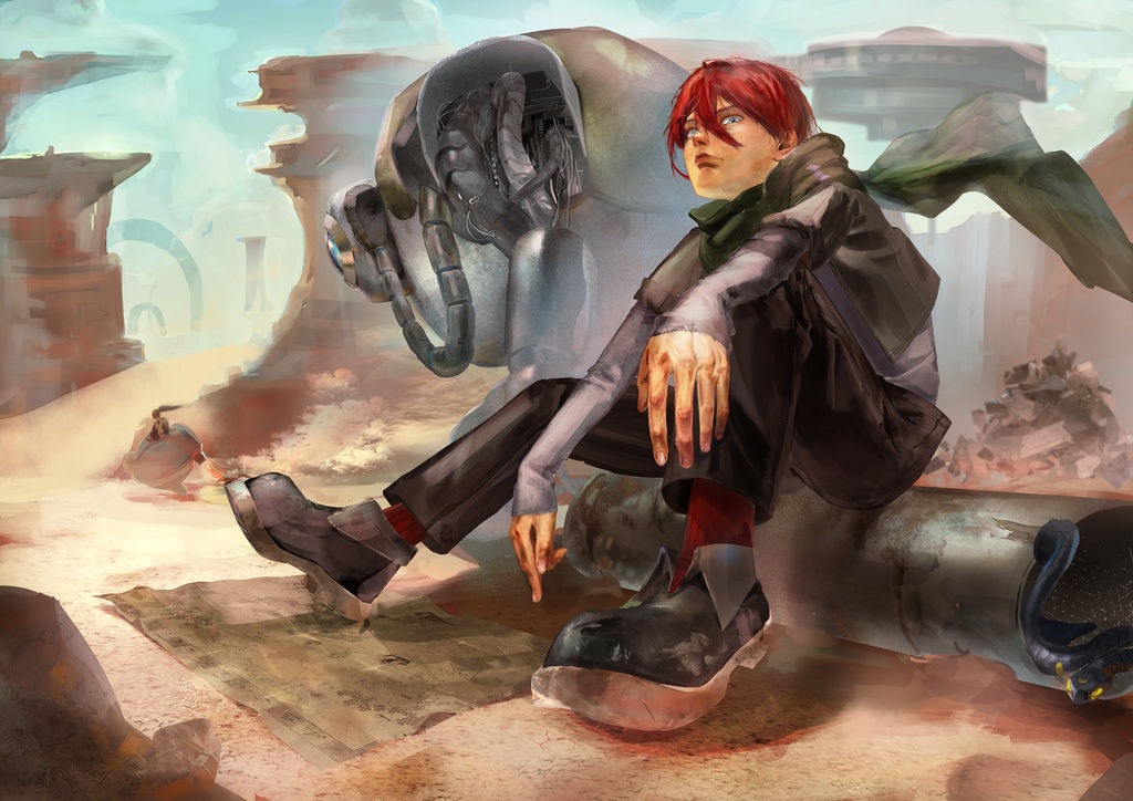 UNLUCK　旅　B1パネルイラスト