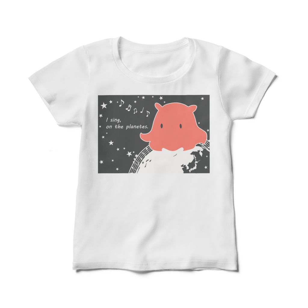 メンダコT白_レディース