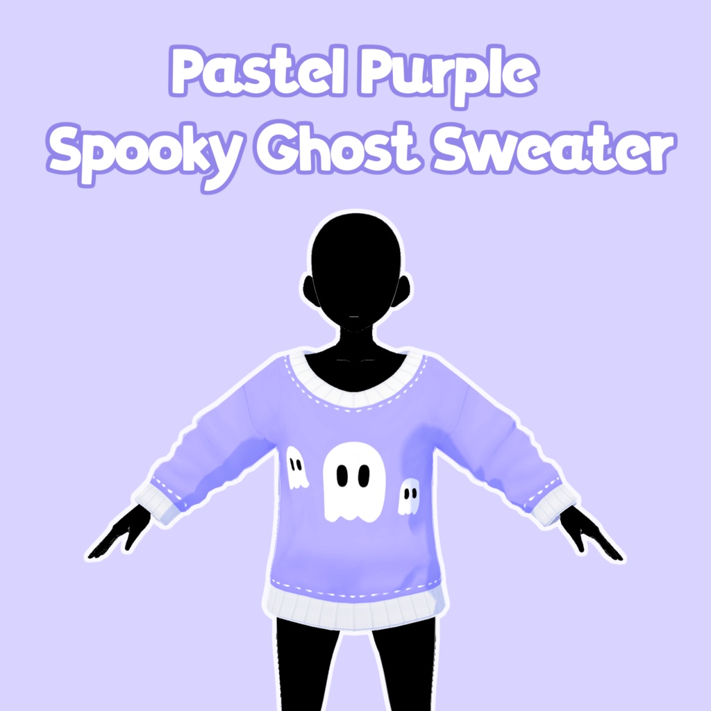 Pastel Purple Spooky Ghost Sweater [VRoid]
