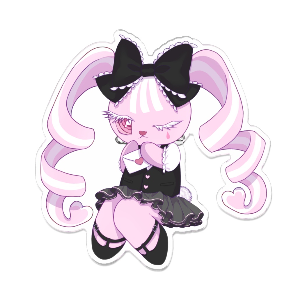 𝐿♡𝑣𝑒 𝑠𝑖𝑐𝑘 𝑏𝑢𝑛𝑛𝑦ちゃん 🎀 アクリルバッジ