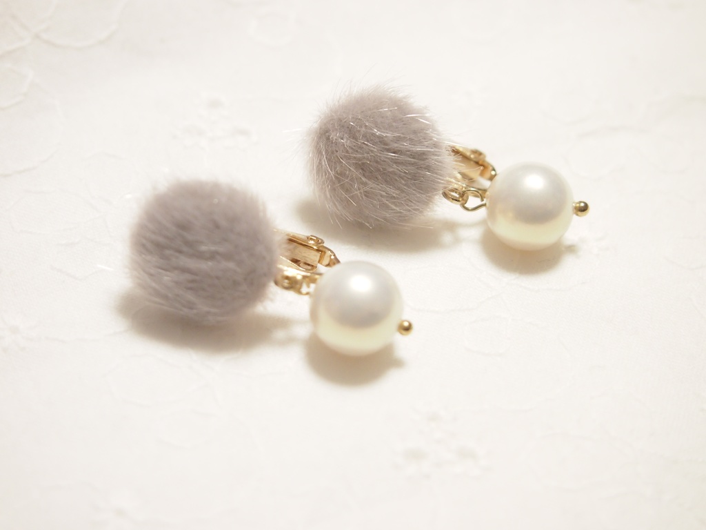 ひめさね「猫っ毛の君」イヤリング