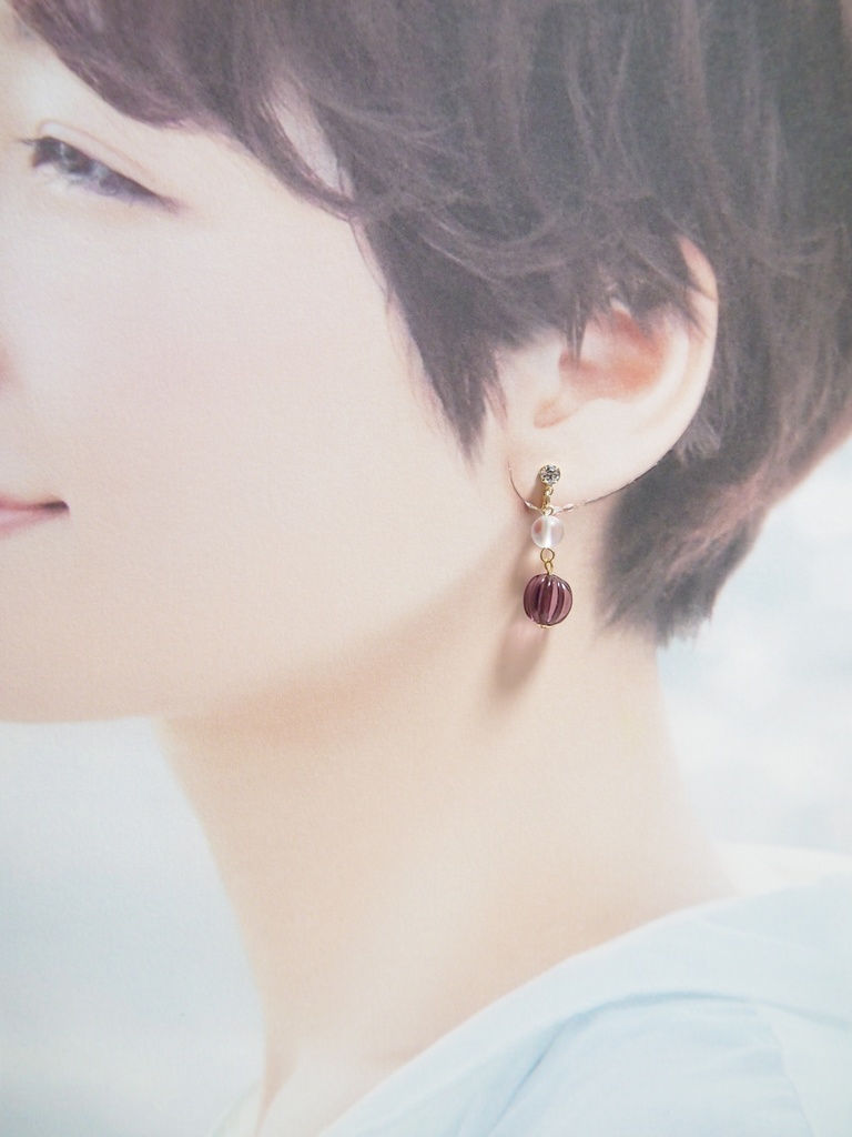 陽(紫)ピアス&イヤリング