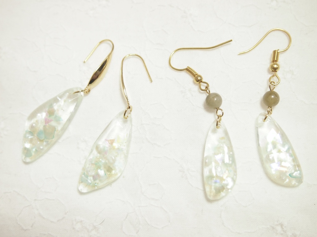 Glacies翠色　ピアス＆イヤリング