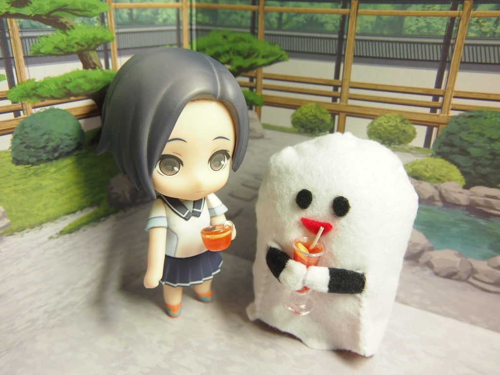 オレンジジュースとレモンティー