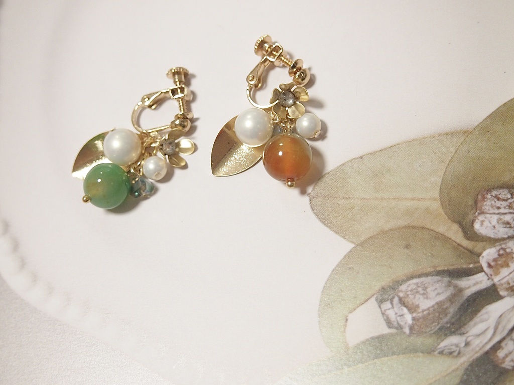 春孔雀　ピアス＆イヤリング
