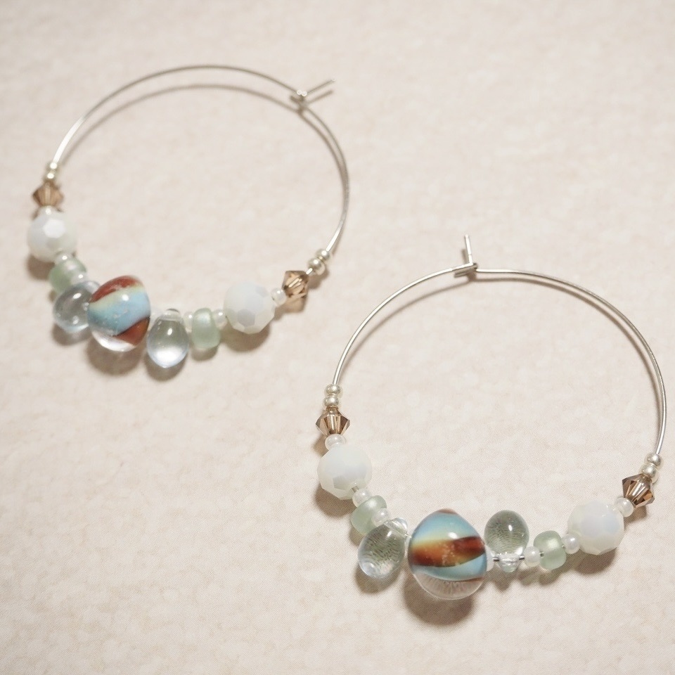 チョコミントのピアス