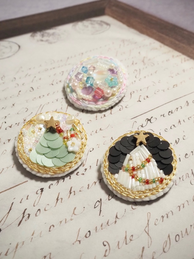 ゆめかわ♡クリスマス　ブローチ