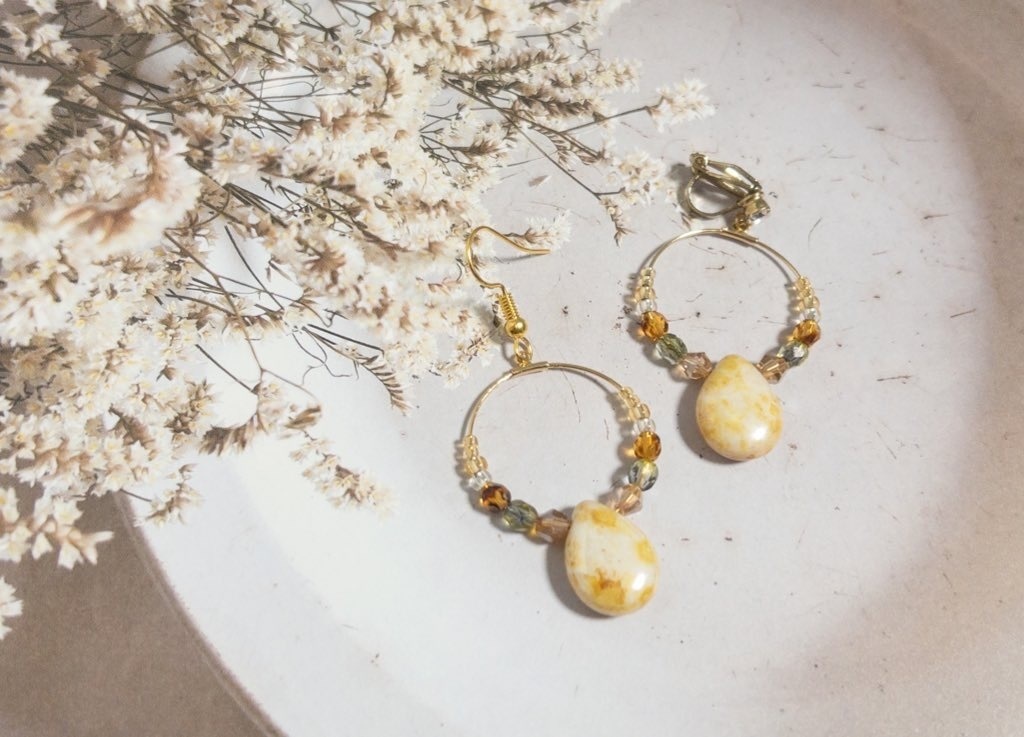 卯の花月夜　　ピアス＆イヤリング