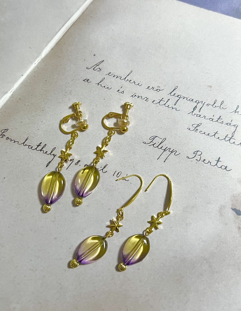 月夜石　ピアス＆イヤリング