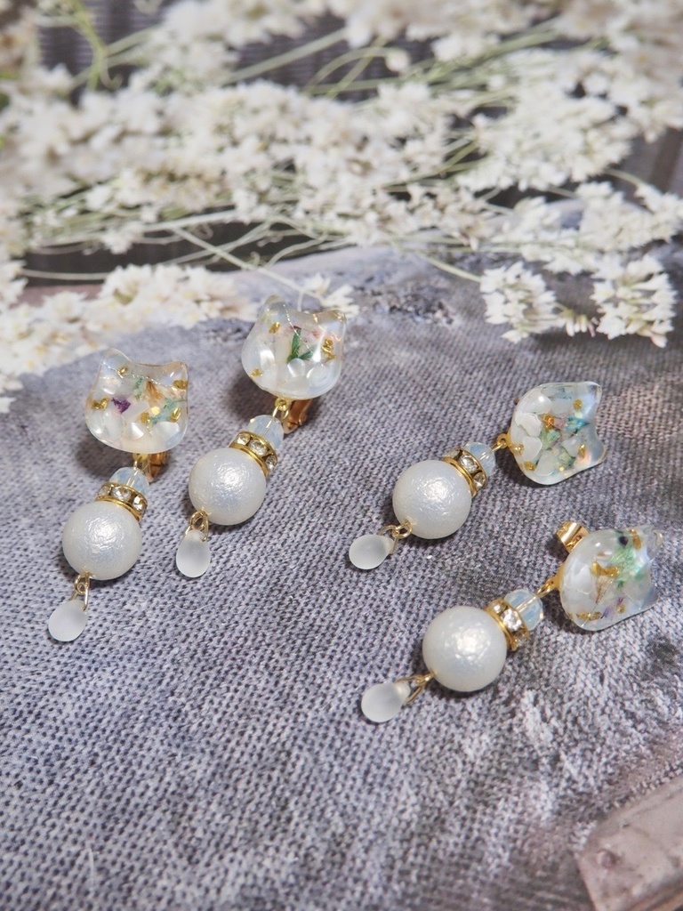 雪いろ　ピアス＆イヤリング