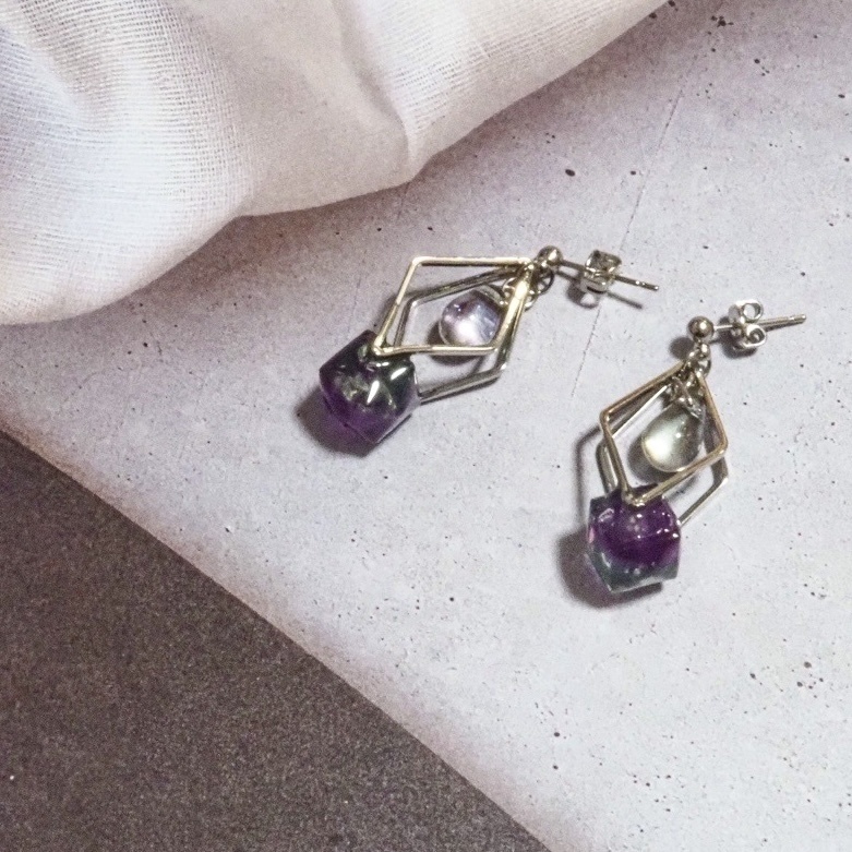 フローライト　ピアス＆イヤリング