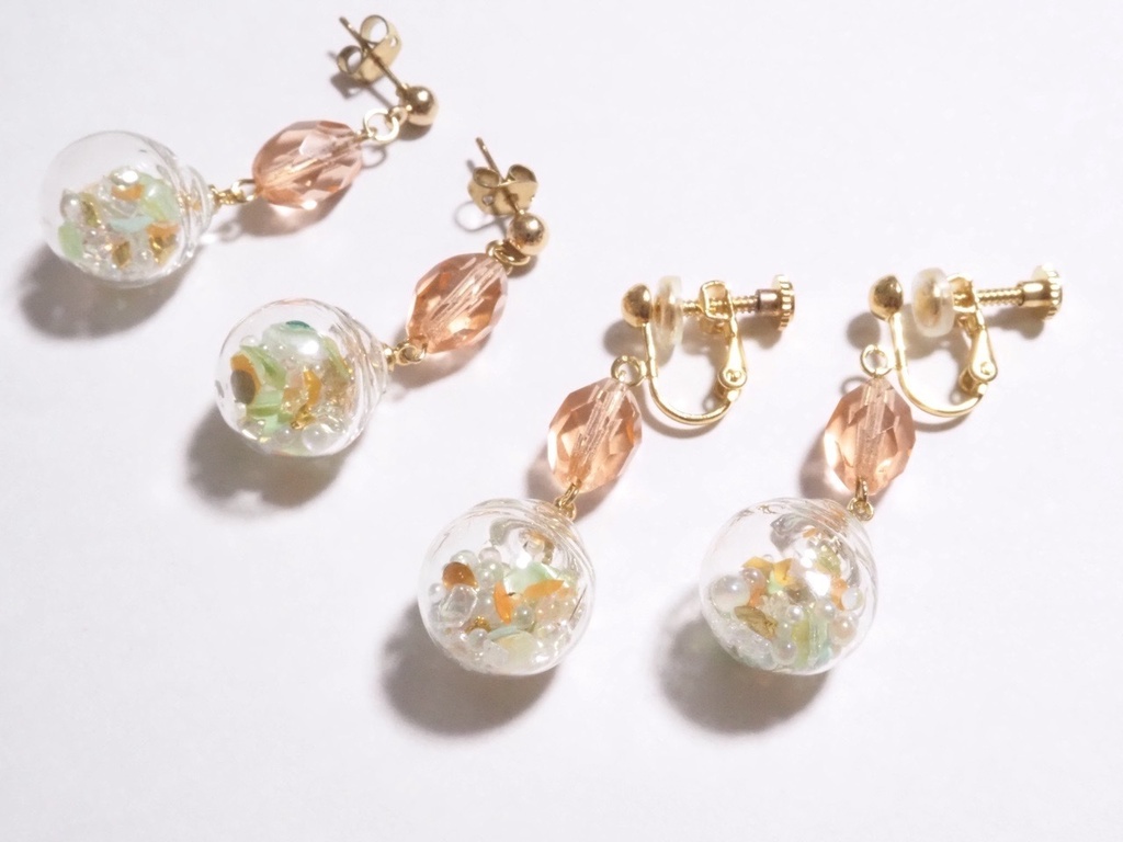 紅の雨　ピアス＆イヤリング