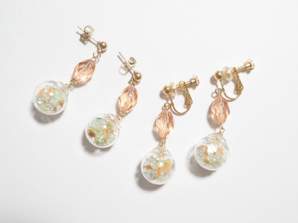 紅の雨 ピアス&イヤリング