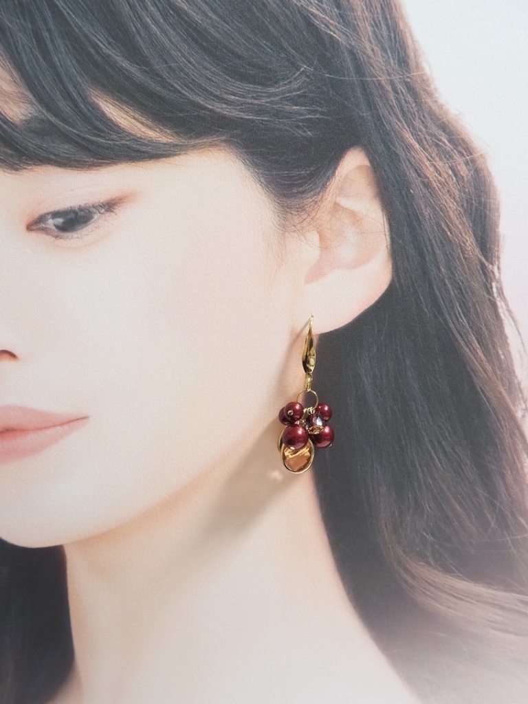 柘榴 ピアス&イヤリング