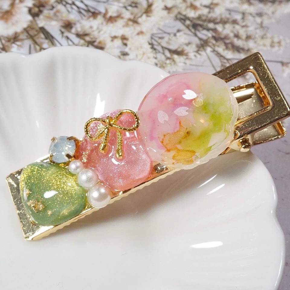 恋の花咲く ヘアクリップ