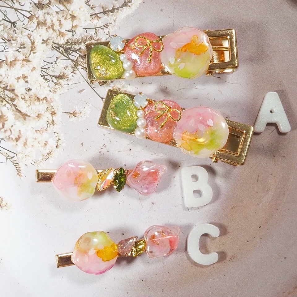 恋の花咲く ヘアクリップ