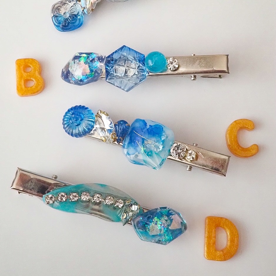 水流 ヘアクリップ