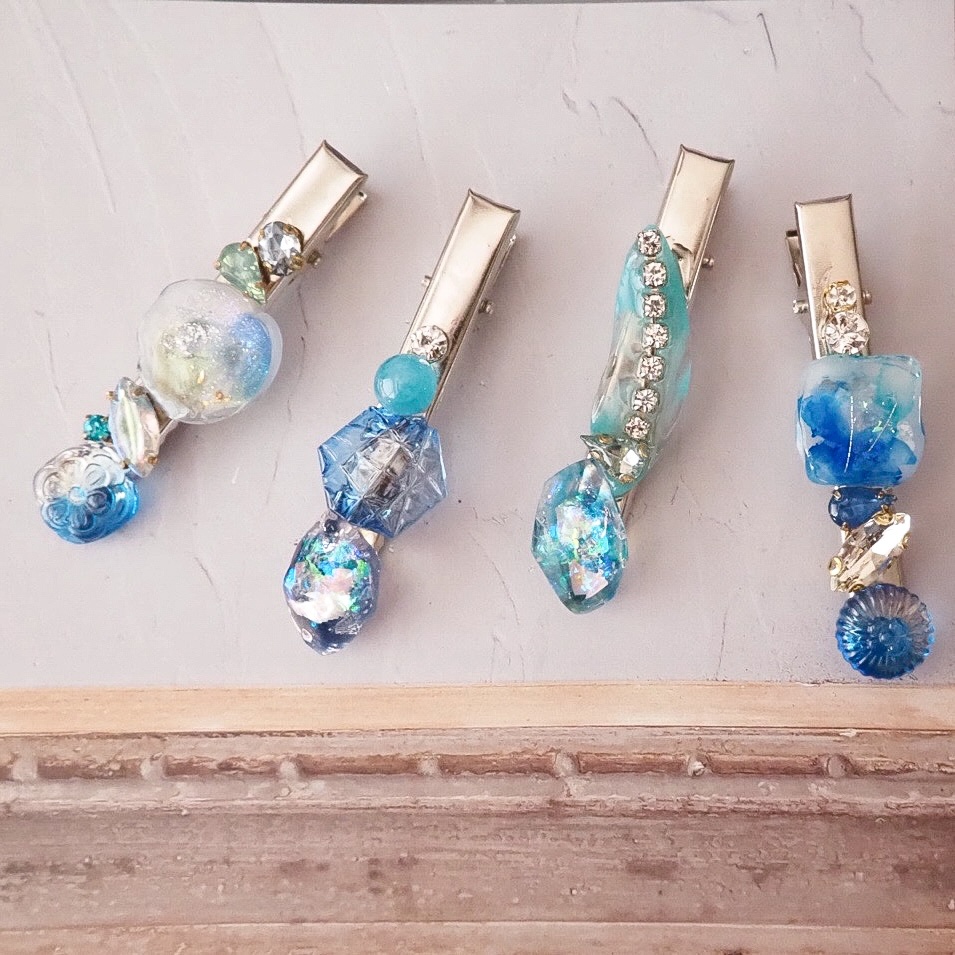 水流 ヘアクリップ