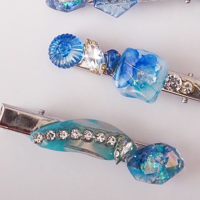 水流 ヘアクリップ