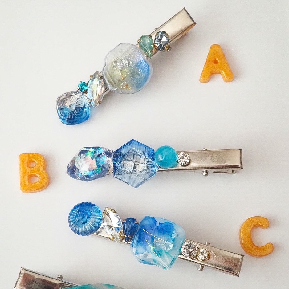 水流 ヘアクリップ