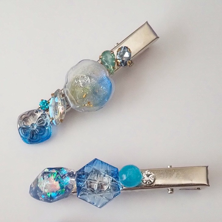 水流 ヘアクリップ