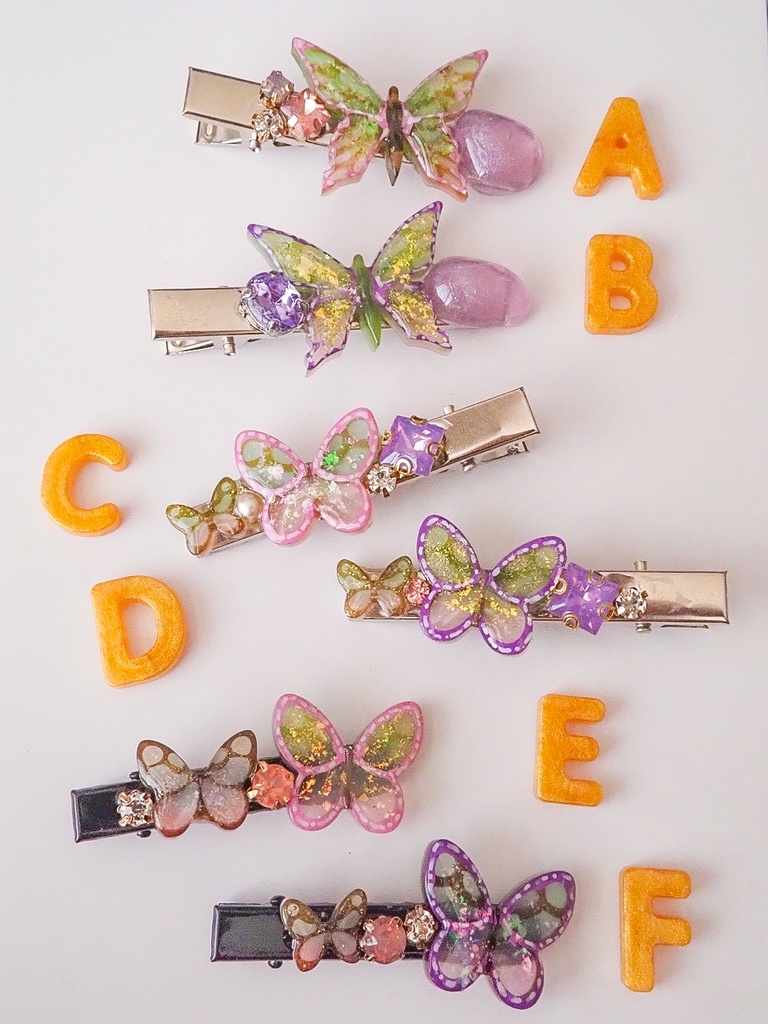 戯れ蝶 ヘアクリップ