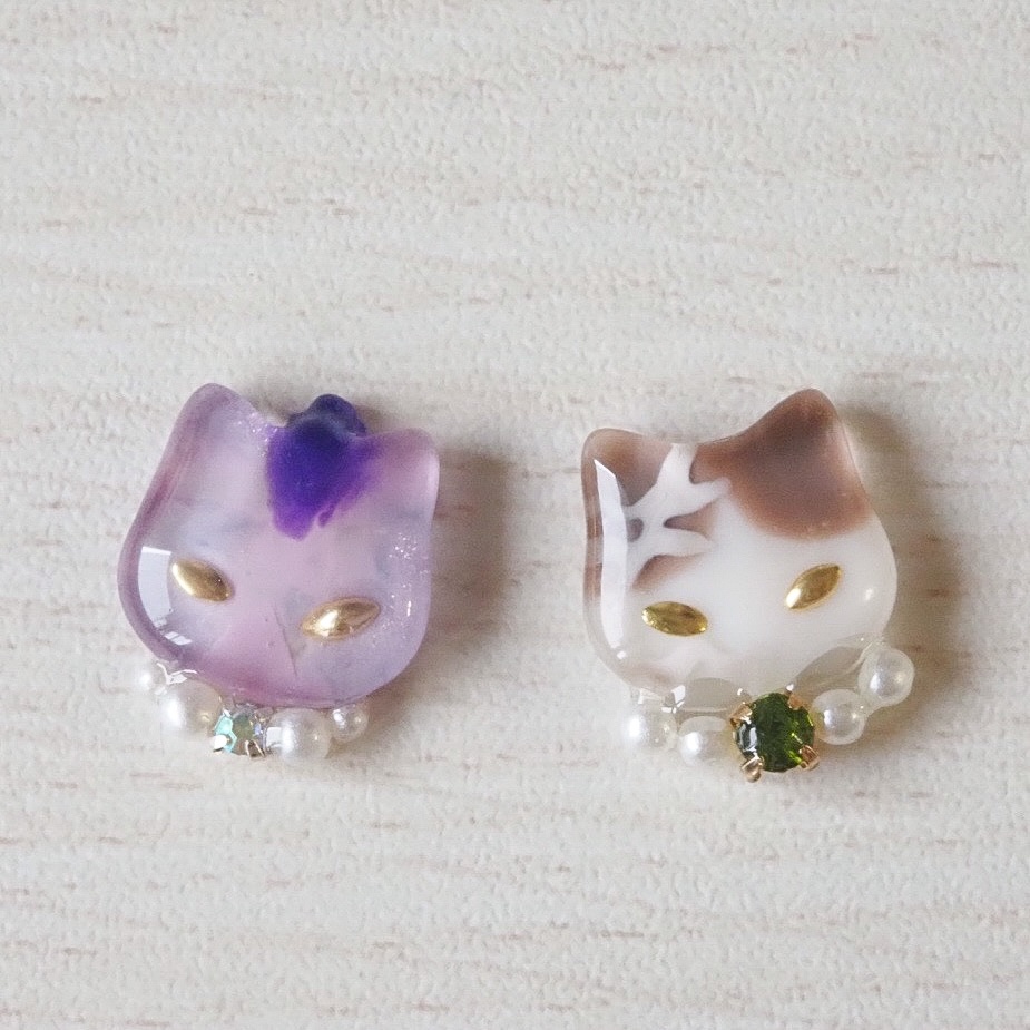 夢猫 A班 ピアス&イヤリング&ピンバッジ