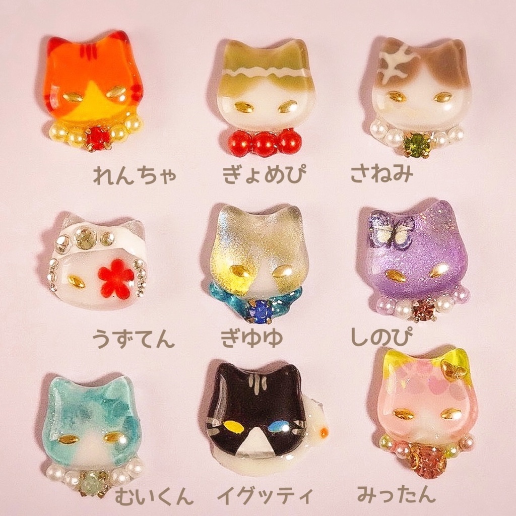 夢猫 B班  ピアス&イヤリング&ピンバッジ
