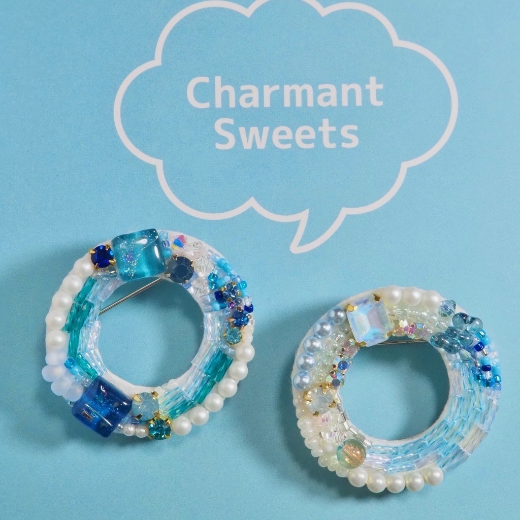 水明　ブローチ