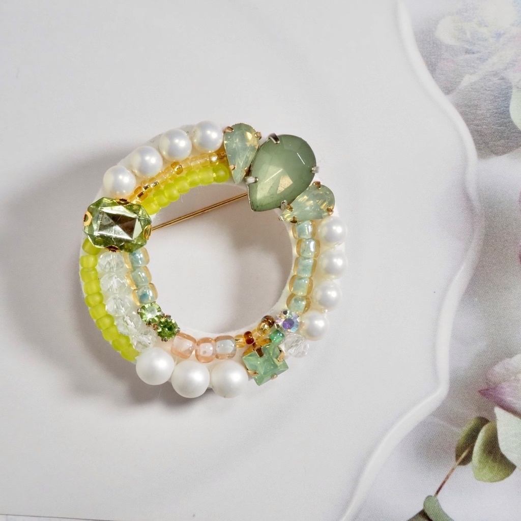 風光る　ブローチ