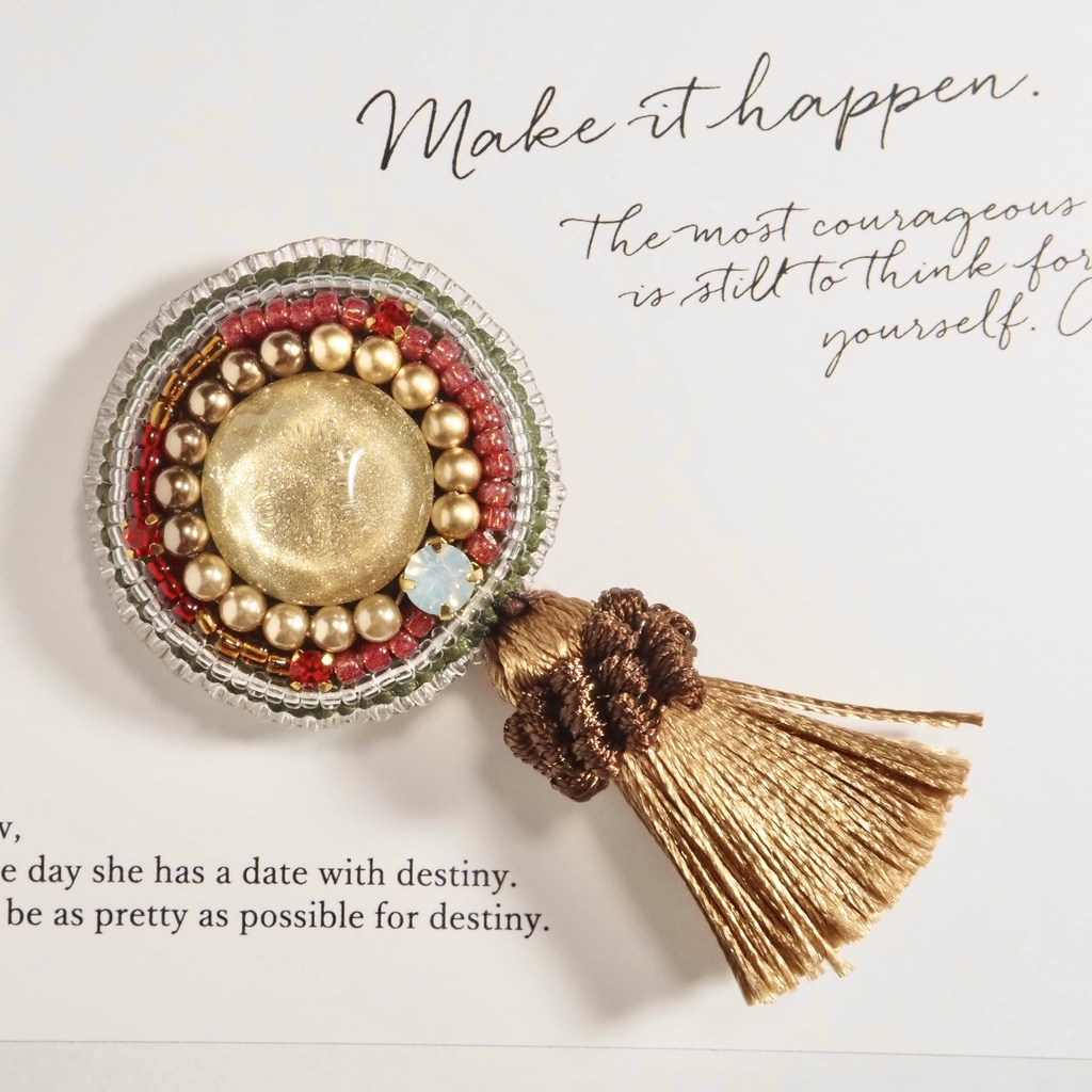 天満つ月　ブローチ