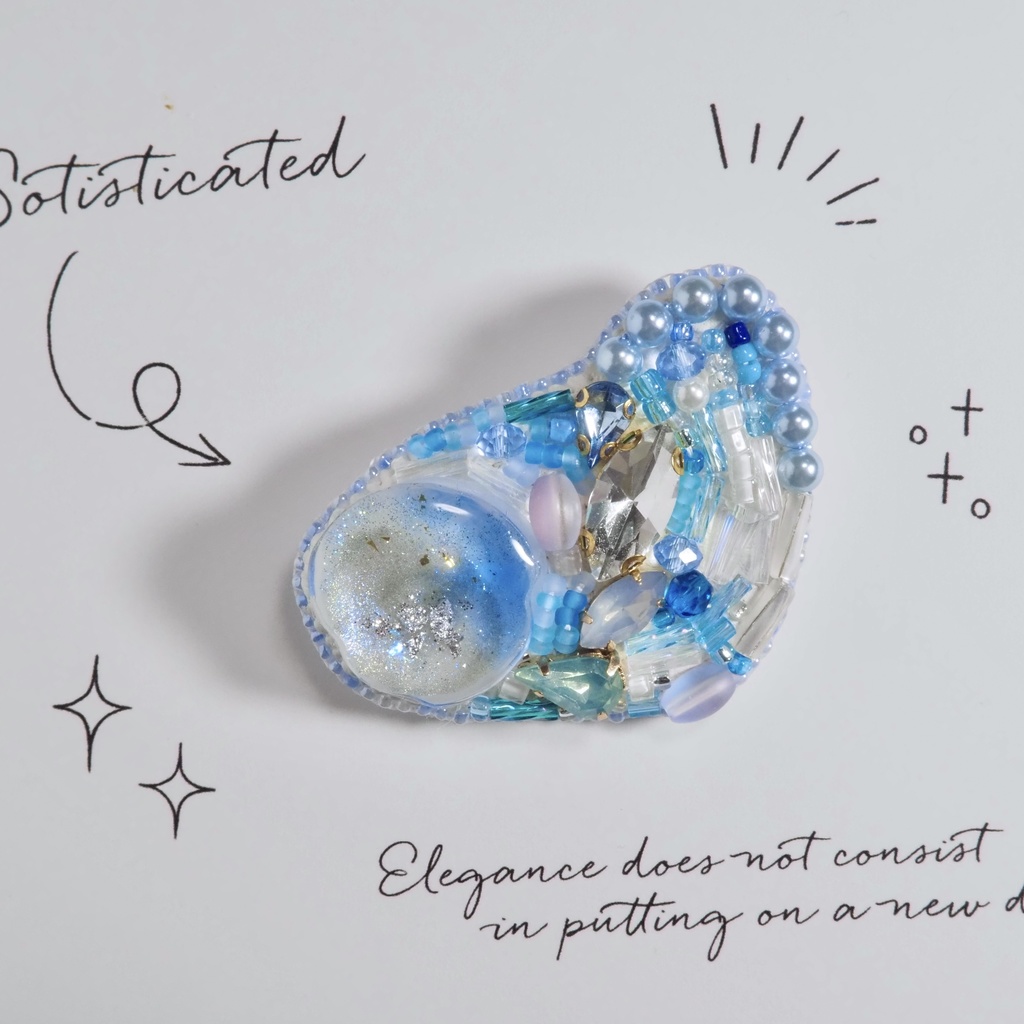 碧波　ブローチ