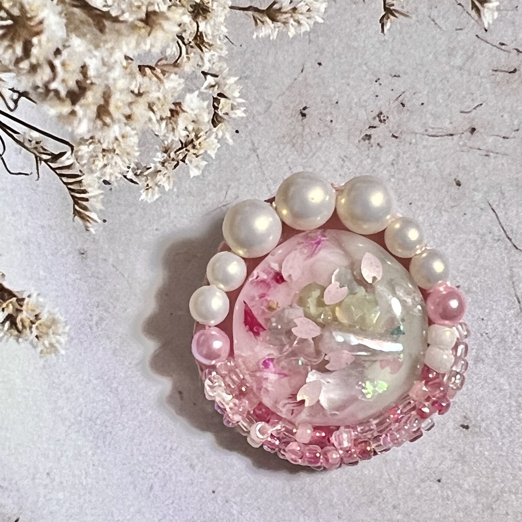 花の姉妹 ブローチ