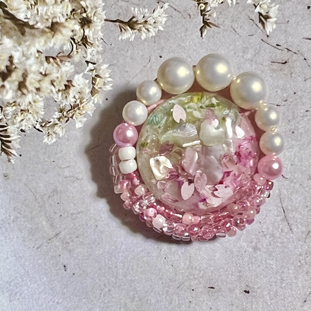 花の姉妹 ブローチ