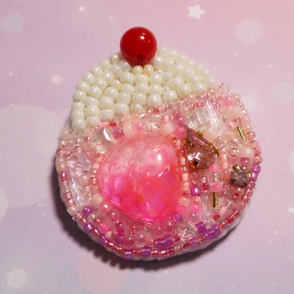 まんまるクリームソーダ ブローチ